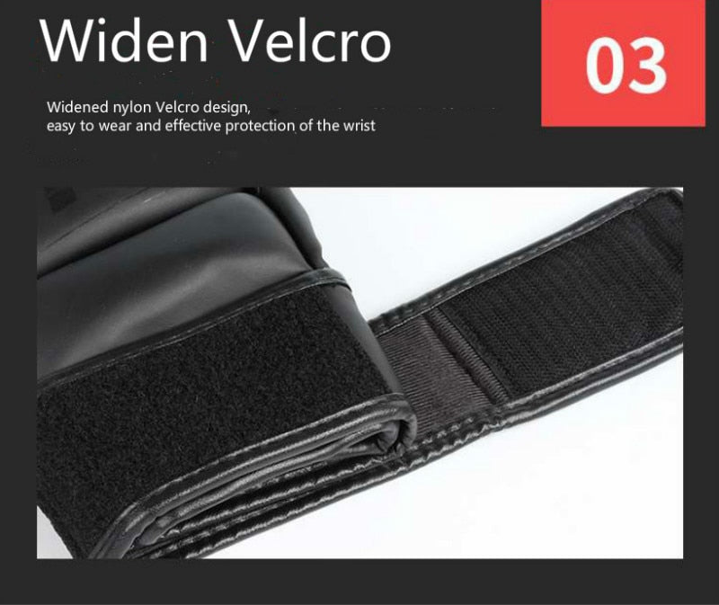 ZTTY Half Finger Boxing Gloves PU Leather