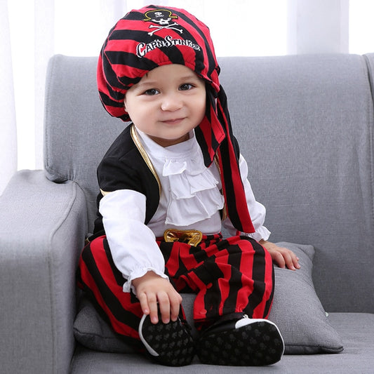 Red Pirate Kids Baby Jumpsuits