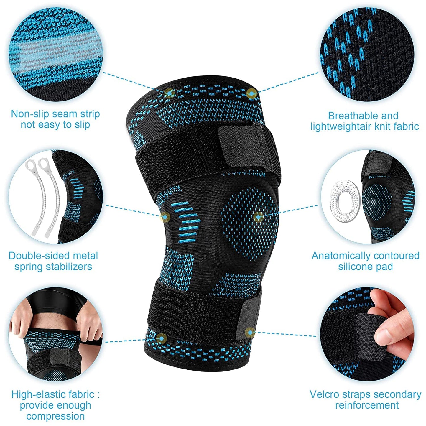 Gel Knee Support Compression Sleeve