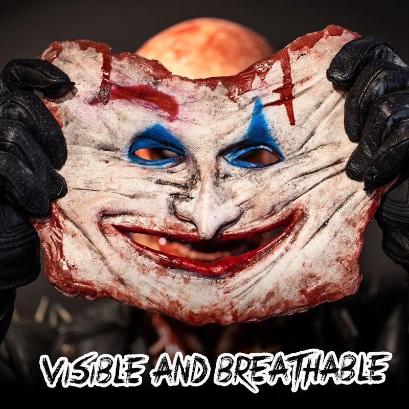 Double-Layer Ripped Mask Horror CLOWN